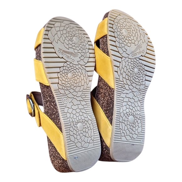Dansko Susie Wedge Slide Sandals 40 US 9.5-10 Spring  Chunky Dopamine Dressing - Picture 2 of 8